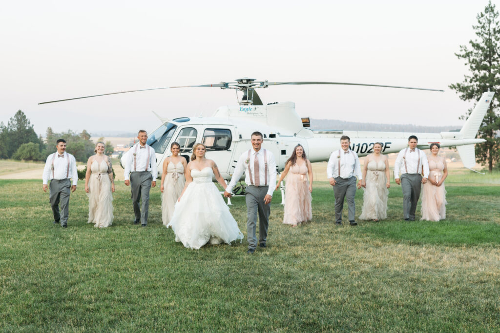 Things To Do In Spokane: Hiking Trails 10 Spokane wedding venue, Washinton wedding venue, lavender farm wedding venue, engagement photos, hiking locations, hiking engagement photos, engagement photo locations near Spokane, luxury wedding party with designer dress and helicopter exit