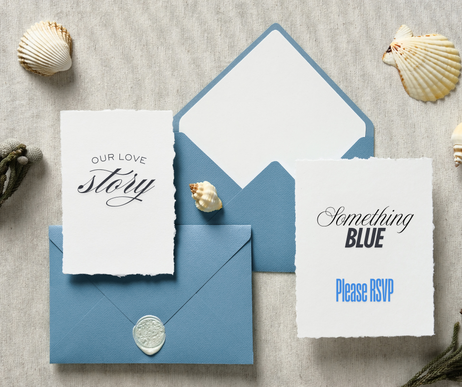 50 Ways to Add Something Blue to your Spokane Wedding 8 Something blue wedding invitations for a wedding venue near me