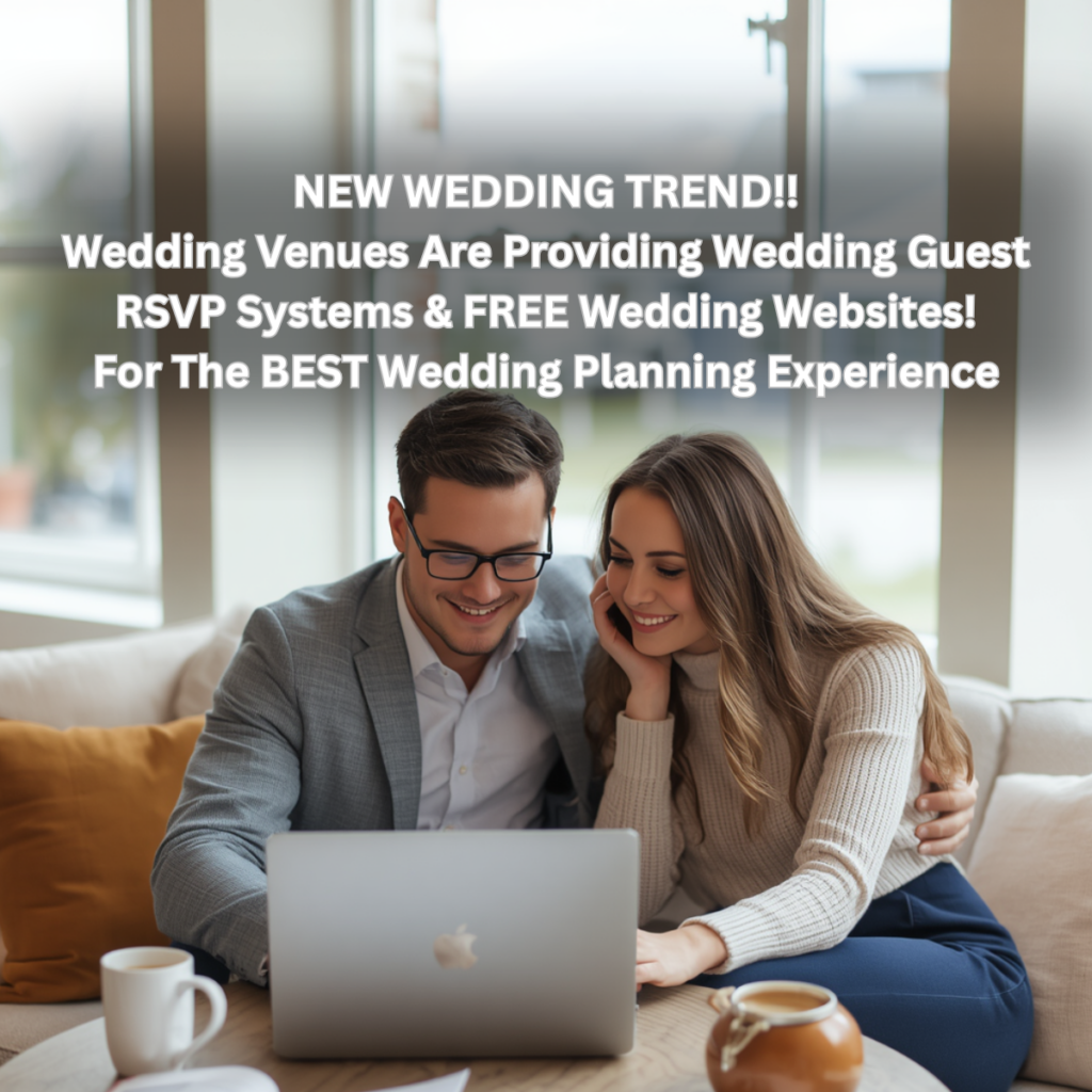 Engaged couple planning a hotel room block for their Spokane wedding. 
