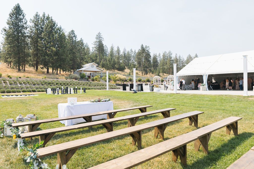Outdoor wedding venue, garden wedding venue near Spokane
