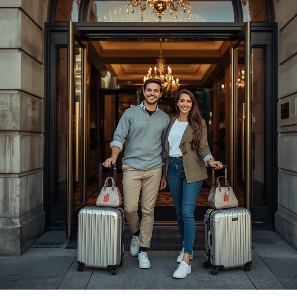 Wedding guests are checking into a boutique hotel in Spokane for personalized and memorable experience during their wedding weekend in Spokane